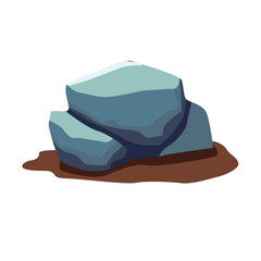 Rock stone vector illustration design template elements
