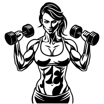 recommend clip art: Fitness Gym Body Workout vector silhouette