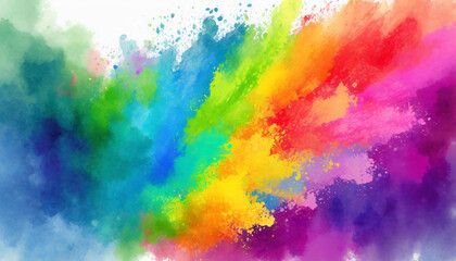 Fototapeta na wymiar Rainbow Colored Substance Painting