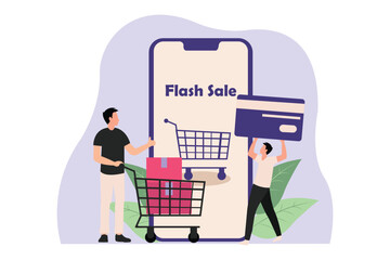 E Commerce Flat Illustration Design
