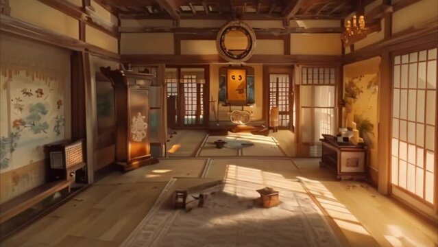Japanese style family room video