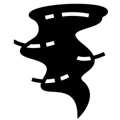 typhoon, hurricane, tornado symbol vector illustration