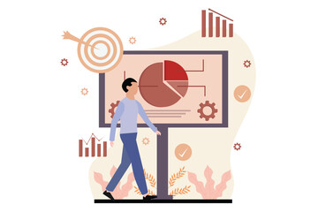 Business Management Flat Design Illustration