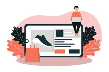 E Commerce Flat Illustration Design