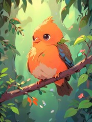 cute bird cartoon animation