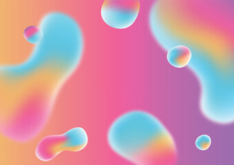 abstract fluid shape and blur gradient colorful background vector illustration