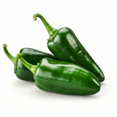 Poblano peppers isolated on white background