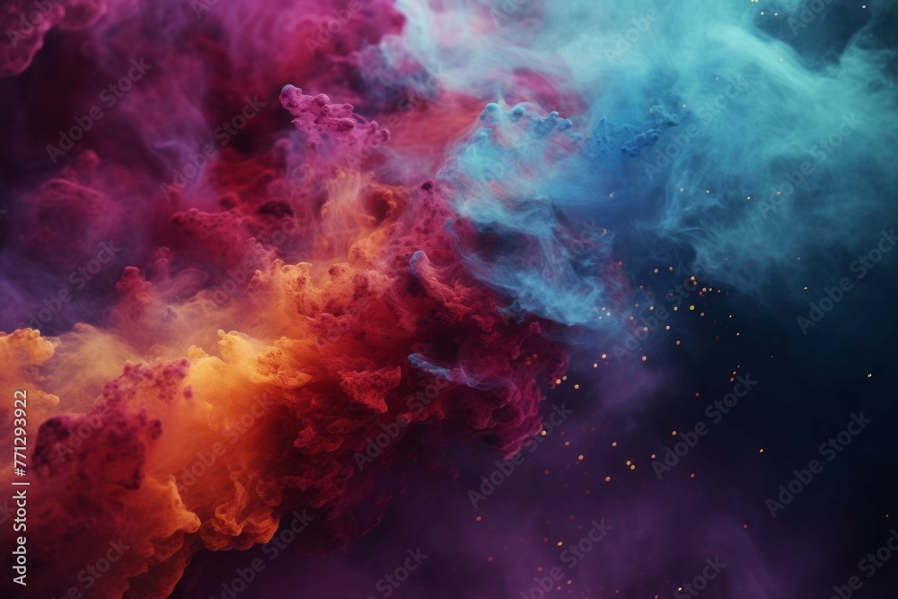 Wall mural a close-up shot of a nebula, with vibrant colors and intricate details visible in the gas clouds