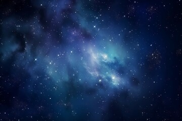 A view of a distant galaxy, with stars and nebulae