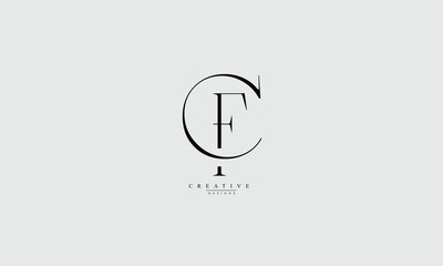 Alphabet letters Initials Monogram logo CF FC C F