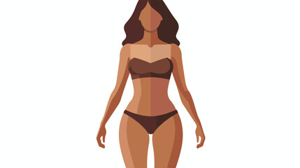 Figure body woman icon image vector illustration Flat