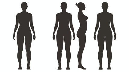 Figure body woman icon image vector illustration Flat - obrazy, fototapety, plakaty