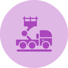Ladder Truck Vector Icon