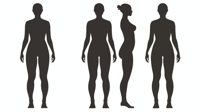 Figure body woman icon image vector illustration Flat