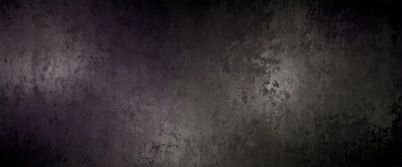 Dark amethyst to ashen gray color gradient wall texture grunge rough abstract with scratches and small cracks from Generative AI - obrazy, fototapety, plakaty