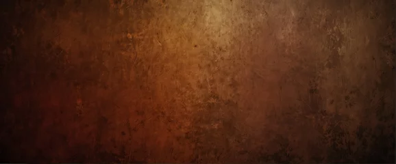 Fotobehang Dark crimson to burnt sienna color gradient wall texture grunge rough abstract with scratches and small cracks from Generative AI © Arceli