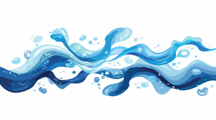 Flowing water. Water jet icon. Vector illustration Flat