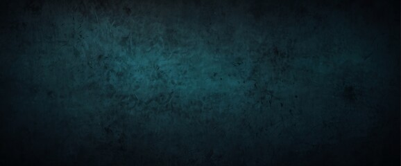 Obraz premium Navy blue to dark teal color gradient wall texture grunge rough abstract with scratches and small cracks from Generative AI