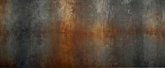 Rusty brown to slate gray color gradient wall texture grunge rough abstract with scratches and small cracks from Generative AI