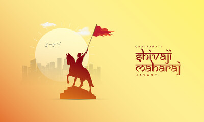 Happy Chhatrapati Shivaji Maharaj Jayanti. Creative Chhatrapati Shivaji Maharaj Jayanti. 3D Illusration