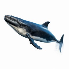 Whale isolated on white background