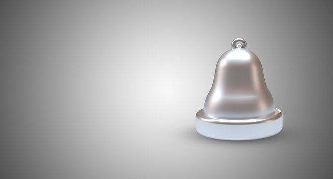 Silverbell 3d render on grey background