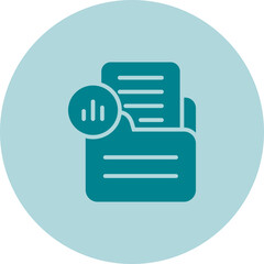 Document Analytics Vector Icon