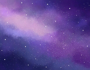 abstract background of starry space purple sky with stars field