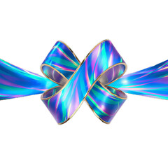blue bow on a white background