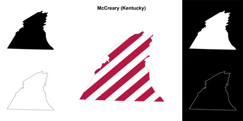 McCreary county (Kentucky) outline map set