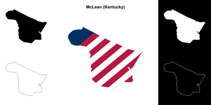 McLean county (Kentucky) outline map set