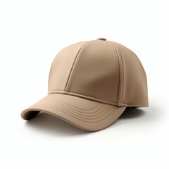 Beige Cap isolated on white background