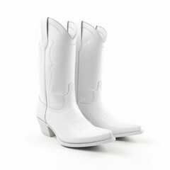 White Boots isolated on white background