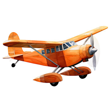 recommend clip art: AI-generated watercolor Airplane clip art illustration. Isolated elements on a white background.	