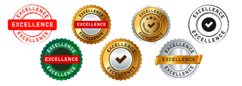 excellence circle stamp and seal badge label sticker sign for quality best ranking