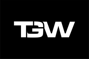 TGW creative letter logo design vector icon illustration