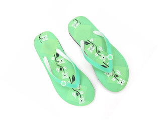 womens eva flip-flop isolated on white background