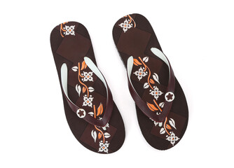 womens eva flip-flop isolated on white background