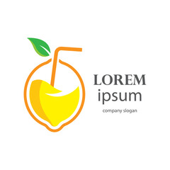 the lemon juice logo design is really sweet