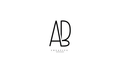 Alphabet letters Initials Monogram logo AB BA A B