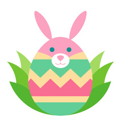 Happy Easter Day Rabbit and Egg Element for Illustration