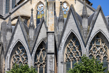 Saint Nicholas Church (Sint-Niklaaskerk), one of the most famous landmarks in the city, Ghent,...