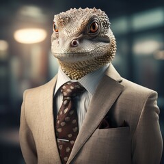 Gecko in a suit