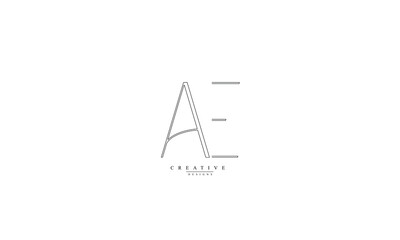 Alphabet letters Initials Monogram logo AE EA A E