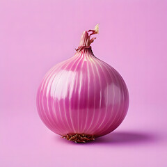 onion isolated in one solid pastel color background