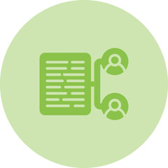 Document Collaboration Vector Icon