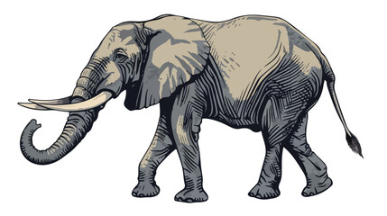 Illustration vector of elephant art work perfect 