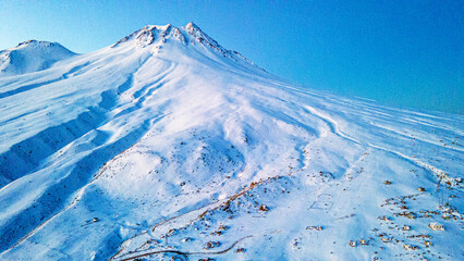 The scenic views of Hasan Mountain, which is a volcanic mountain with its 3268 meters peak,...