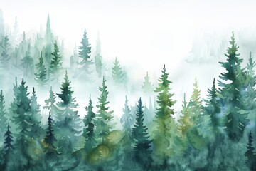 Dense Forest Landscape Painting