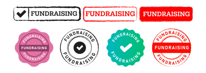fundraising stamp and seal badge label sticker sign for charity donation support